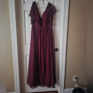 Azazie cabernet bridesmaid dress